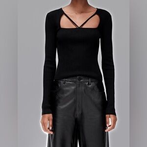 Zara Cut out straps knit sweater